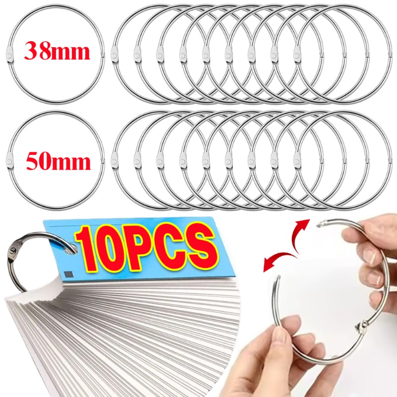 Home Office Image - 1-10PCS Metal Ring Binder Book Ring