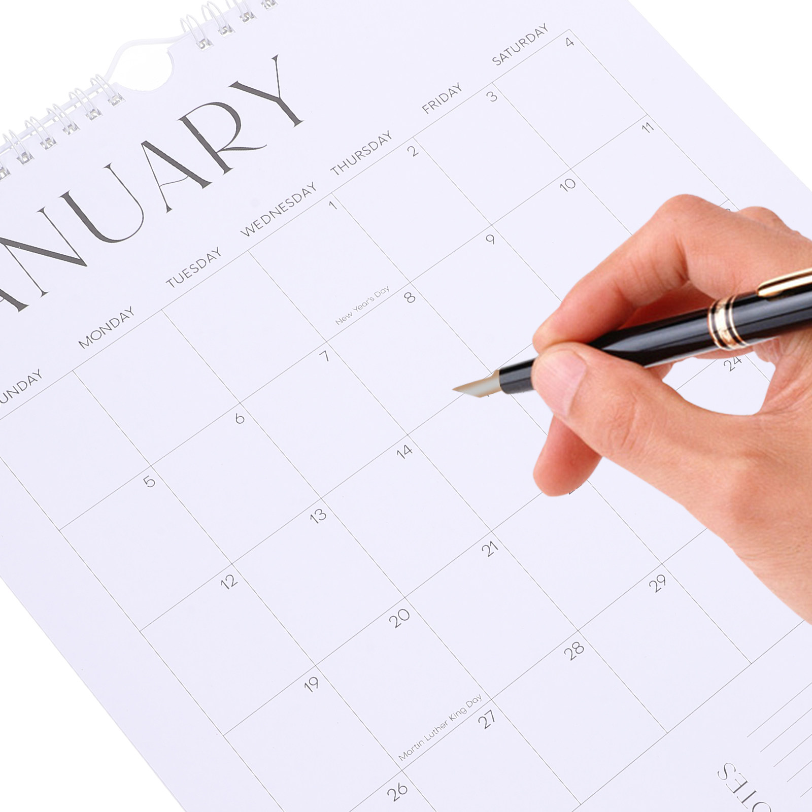 English Home Office - 18-Month Vertical English Wall Calendar Minimalist