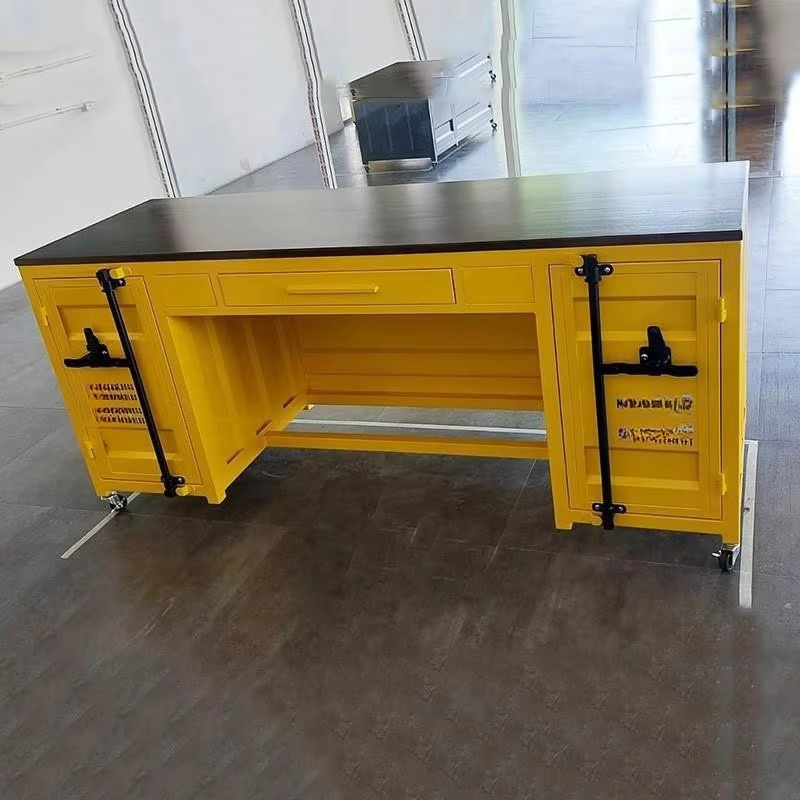 Home Office Work Table - Industrial style computer desk furniture metal