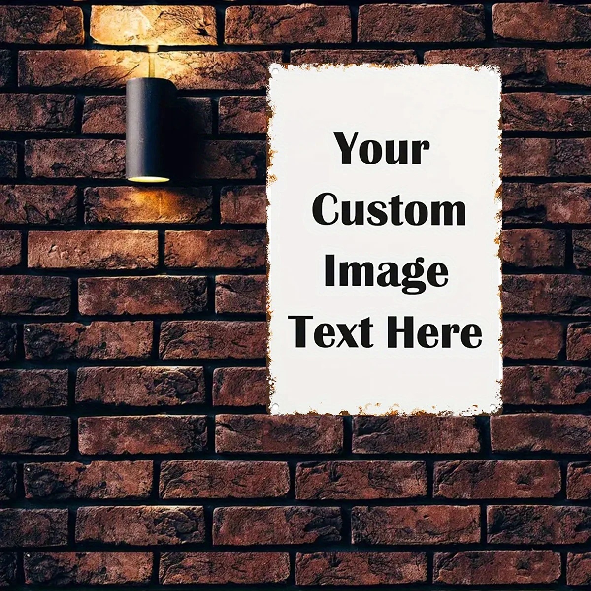 Home Office Image - Custom Photo & Text Tin Sign