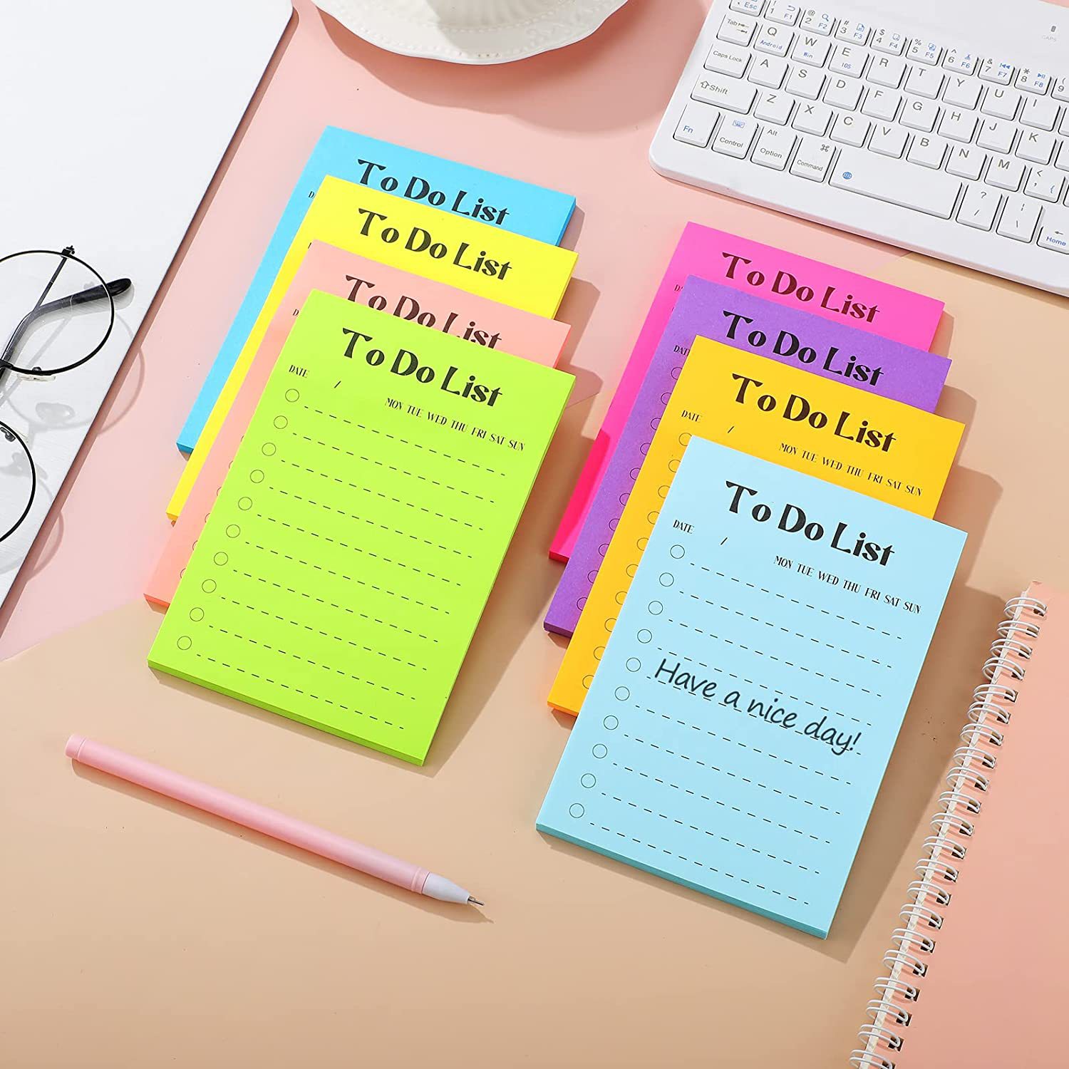 Sticky Note Dispenser - 50 Sheets To Do List Notepad