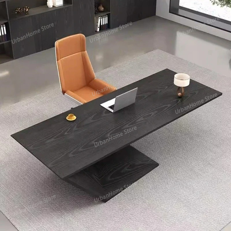 Home Office Work Table - Working Executive Desk Chair Designer Asthetic