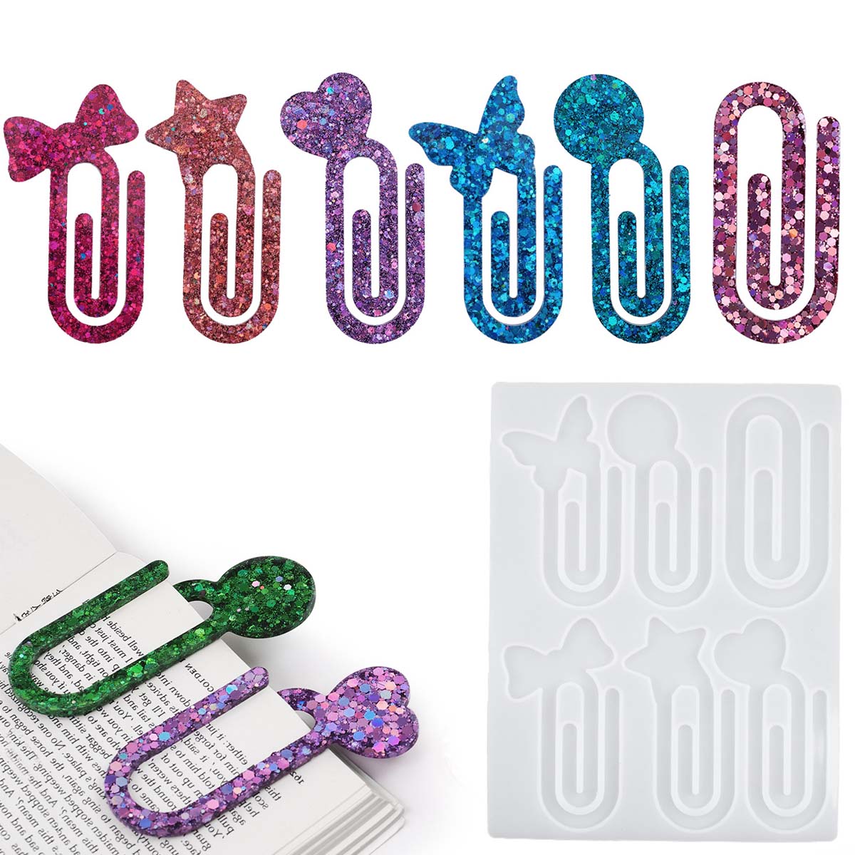 Home Office Image - Crystal Epoxy Resin Mold DIY Paperclip