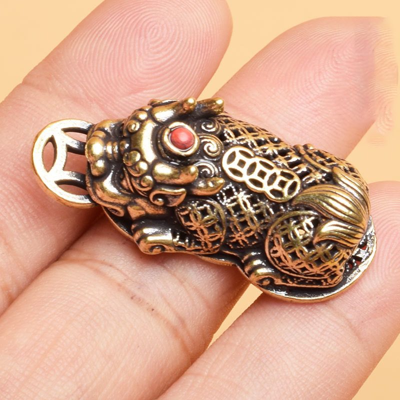 Home Office Freelancer - Brass Pixiu Coin Chinese Miniature Figurines
