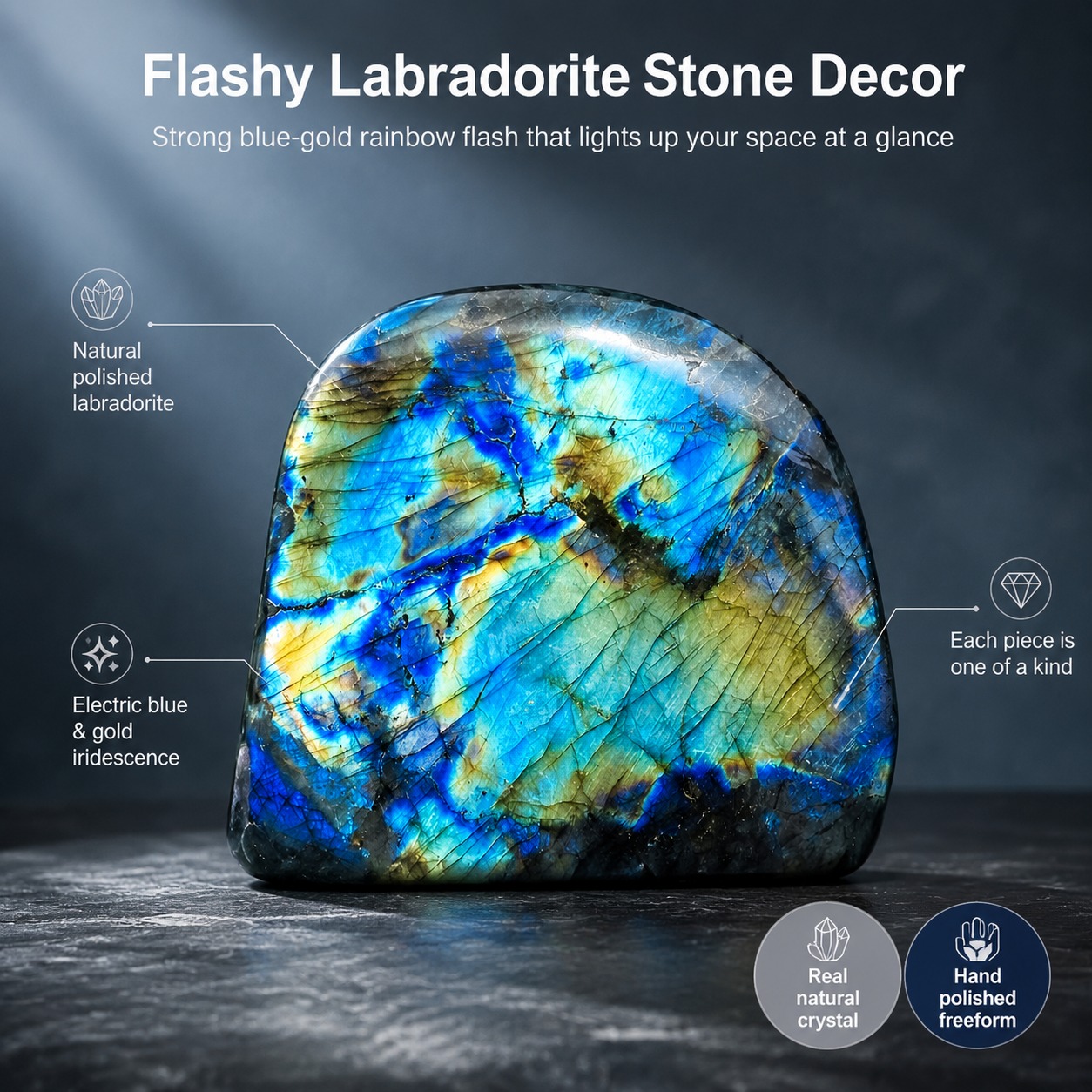Home Office Form - Natural elongated stone free-form carving decoration,