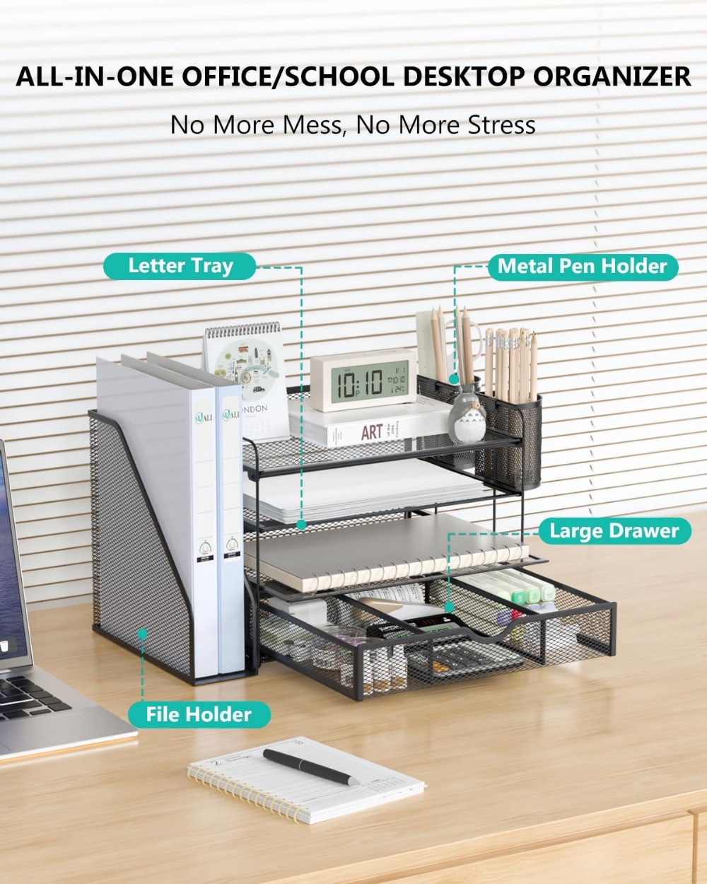4-Tier Desktop File Organizer  - Home Office Image 评论和价格