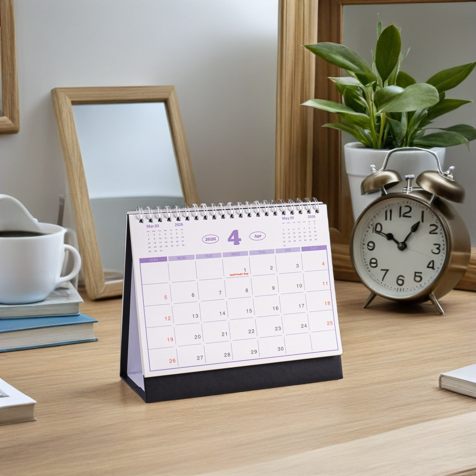 4Pcs 2026 Flip Calendar for De - English Home Office 评论和价格