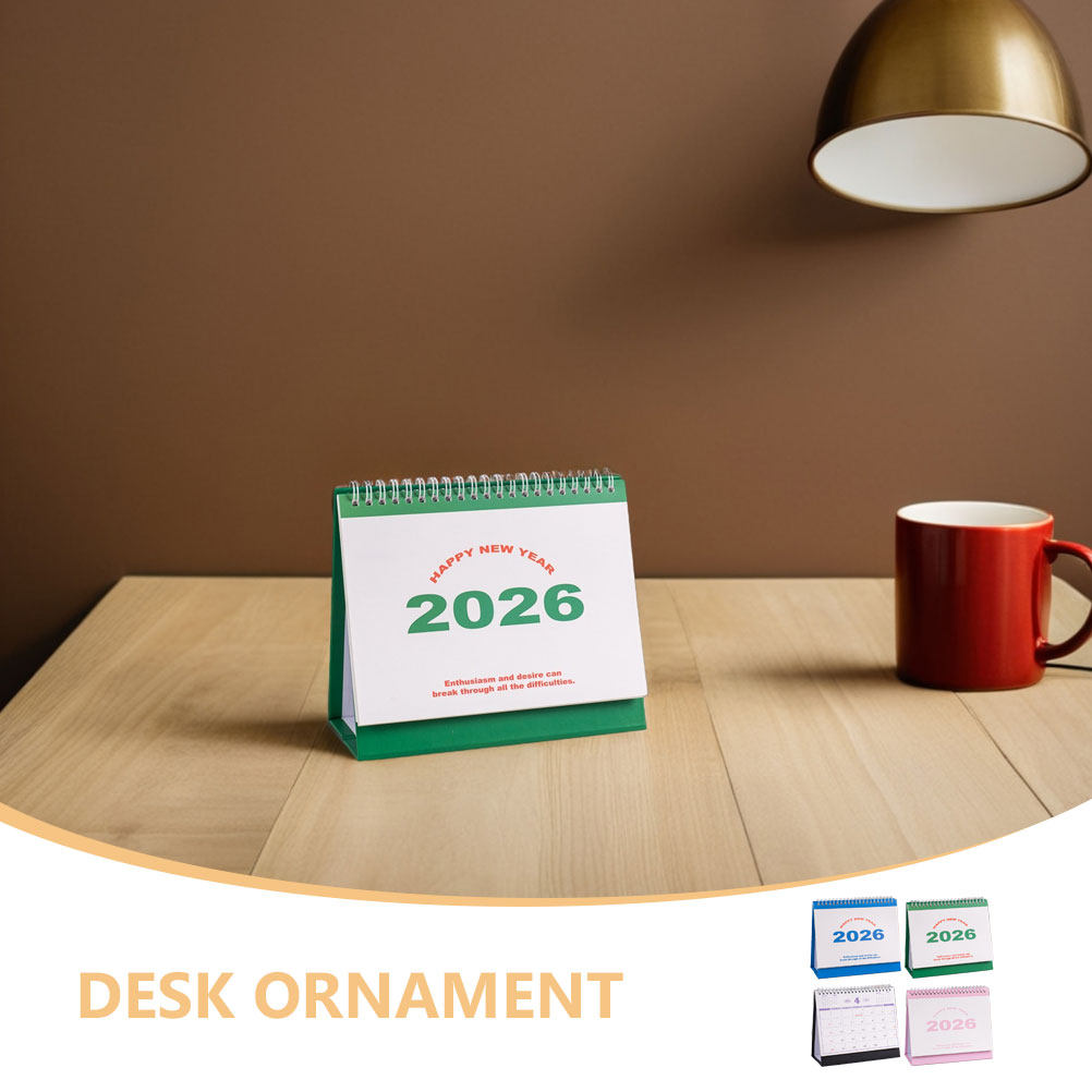 4Pcs 2026 Flip Calendar for De - English Home Office 评论和价格