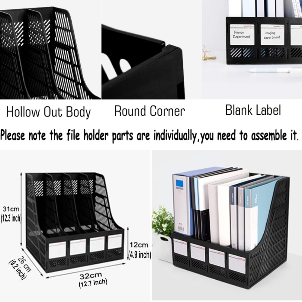 4-Compartment Desktop File Org - Home Office Image 评论和价格