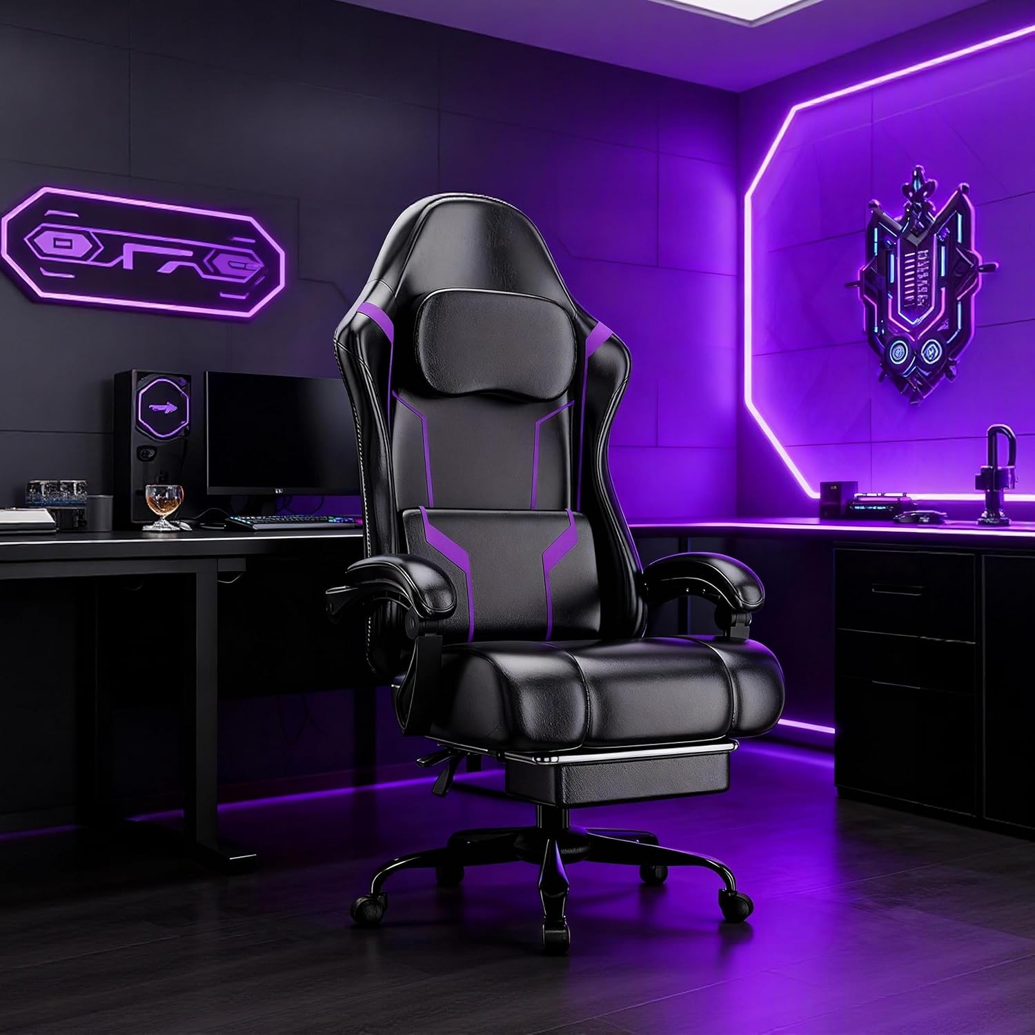 Ergonomic Gaming Chair with Po - Home Office Image 评论和价格