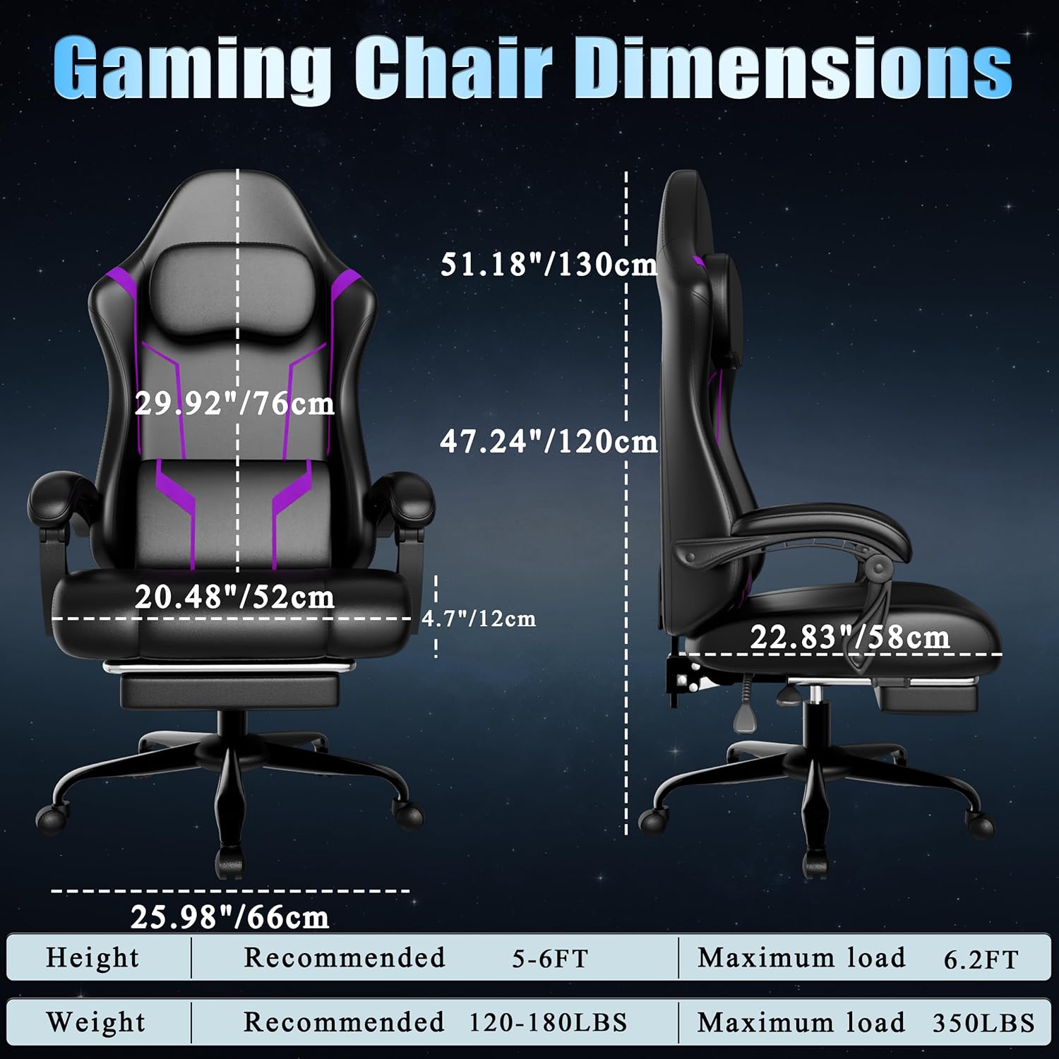 Ergonomic Gaming Chair with Po - Home Office Image 评论和价格