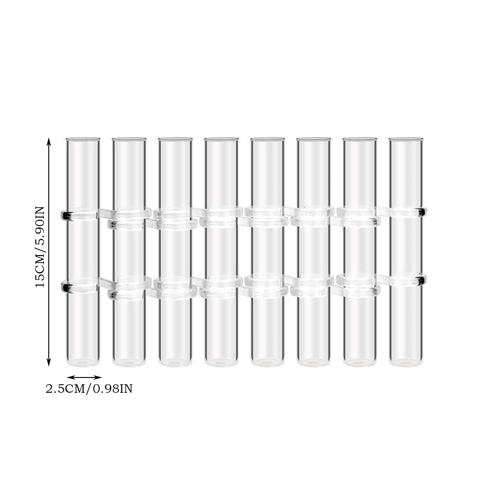 8pcs Hinged Flower Vase Clear  - Home Office Form 评论和价格