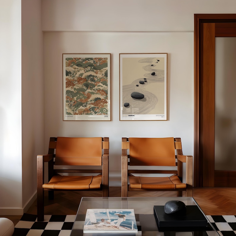 2pcs Japandi Zen Canvas Wall A - Home Office Image 评论和价格