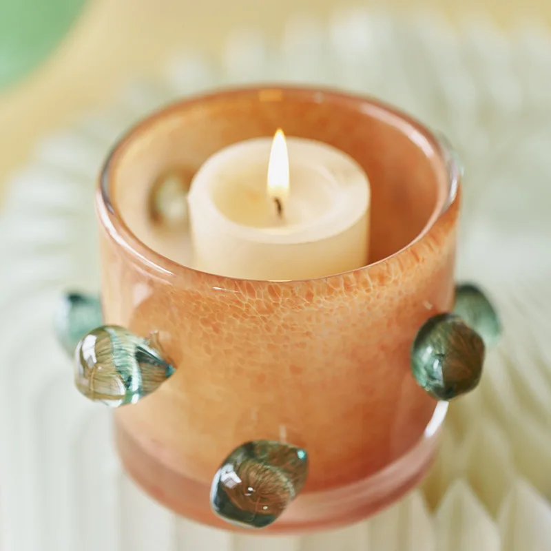 Colorful Round Bead Glass Vase - Home Office Form 评论和价格